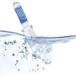 Crystal Anal Plug Butt Glass Dildo Handheld Realistic Dildo With Blue Raised Spiral Texture