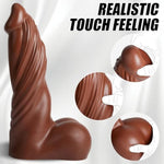 16.1 Inch Huge Thick Dildo Realistic,3.9 Inch Diameter Massive Dildo Brown With Suction Cup,Giant Adult Sex Toy For Women Men Couples Games