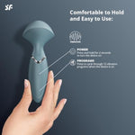 Mini Wand-Er Vibrator Sex Toy | Adult Toys For Women | Wand Vibrator In Travel Size | Vibrating Sexual Pleasure Device | Stimulation Vibrators | Woman Sextoy (Gray)