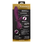 Obsession Lover Vibrator – Premium Rechargeable Silicone Rabbit Massager Sex Toy For Women - Purple