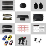 Slot Racing Car Track For Kids 28Ft Electric Powered Race Tracks Sets For Boys And Kids,Dual Racing With 4 High Speed Cars And 2 Hand Controllers, Gift Toys For Children 6,7,8 Years Old