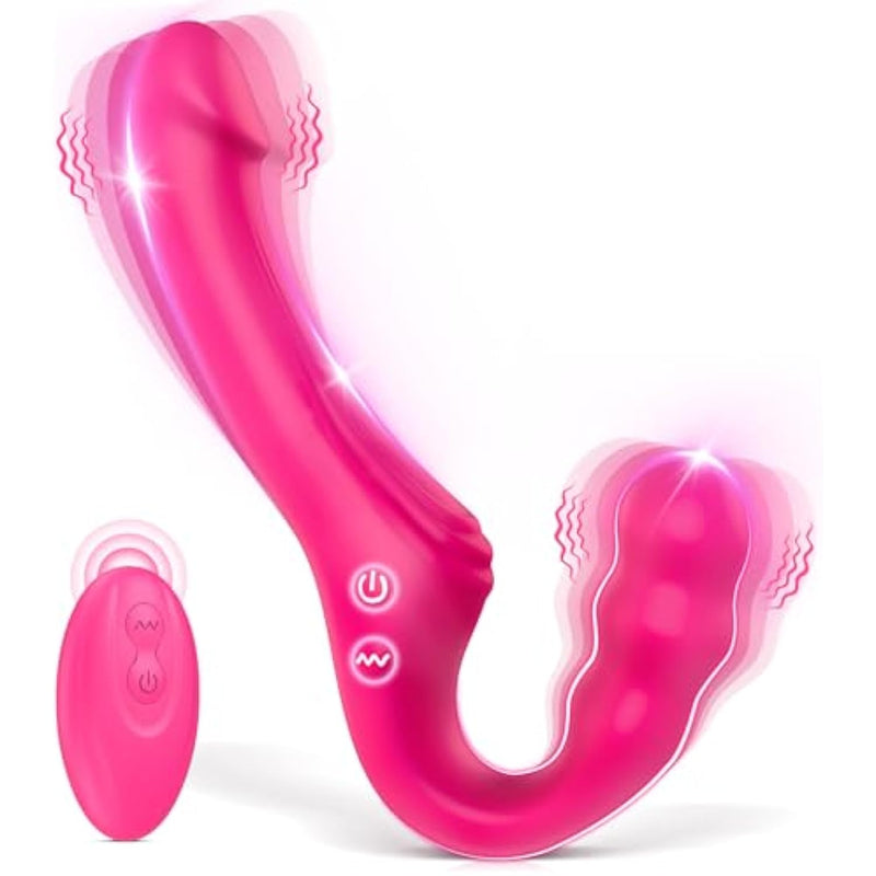 Womens Sex Toys Strapon Dildo - Strapless Strap On G Spot Realistic Dildo Vibrator For Clitoral Anal Stimulation With 10 Intense Vibration & Remote Control, Female Couples Adult Sex Toys & Games