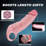 Penis Sleeve Extender & Enlarger, Silicone Penis Sleeve Extension Sheath & Ring, Super Soft Penis Enlarger, Thickened Penis Ring, Reusable Penis Sleeve, Realistic Dildo Penis Pump, For Male Sex Toys