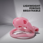 Love 1.0 Chastity Cage - Lightweight Resin Male Chastity Device With Invisible Lock,Bondage Gear For Men Beginner-Friendly Design With 4 Adjustable Rings Adult Sex Toy (Pink, Nub)
