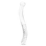 Glas 11-Inch Double-Ended Glass Pelvic Wand - Transparent - Smooth And Hypoallergenic - Heat Or Cool For Sensory Play