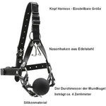 Bondage Bdsm Head Harness Mouth Ball Gag Mask Mouth Gag Silicone With Nose Hook Gag Ball Mouth Gag Head Harness Fetish Slave Sex Toy Ball Gag Head Harness Mouth Gag Ball Fetish Restraints