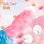 Luminous Fantasy Dildo Silicone Anal Monster Huge Thick Long Realistic Dragon, Giant Soft Suction For Women(Pink) (M)
