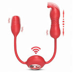 Clitoral Vibrator Thrusting Dildo, 4 In 1 G Spot Clitoral Stimulator Vibrator Thrusting Dildo Anal Plug With 10 Modes, Adult Toys For Women Couple Pleasure