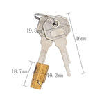 Chastity Cage Accessories - Copper Lock Core W/ 2 Keys For Cobra Series V2 V3 V4 Male Chastity Device, Stealth Lock Replacement