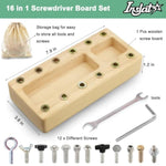 Montessori Screwdriver Board Set, Wooden Montessori Toy Tool For 3 4 5 Year Old Kids, Educational Screw Board Sensory Learning Toys Stem Fine Motor Skills Toys