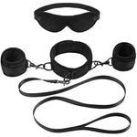 Soft Collar With Lead Set, Bondage Handcuffs Blindfold And Slut Spanking Paddle For Adults Bdsm Restraint Sex Toys