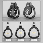 Small And Flat Chastity Cage 2 Combination Sets For Male Bondage Penis Cage Smooth Kg Cock Cage Chastity Devices Key Sex Toy For Men Black With 3 Sizes Penis Rings