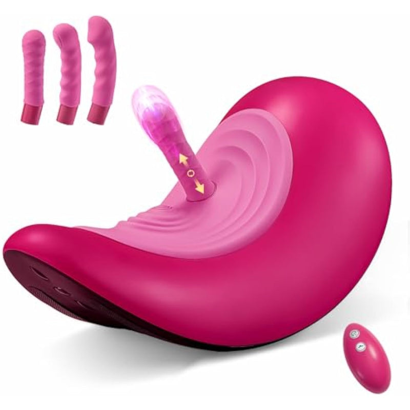 Sex Riding Machine Solo Sex Saddle Remote Control Rotation & Vibration Sex Dildo Mount With 3 Pcs Heating Flapping Sex Vibrators Set For Vagina, Clitoral, Anal Stimulation Sex Furniture For Bedroom