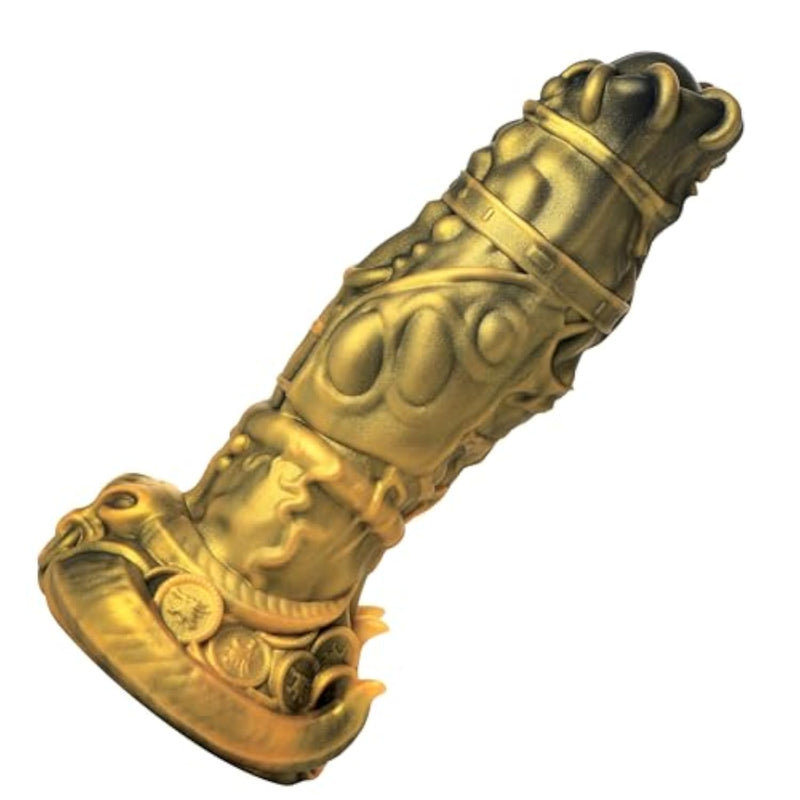 King Minotaur Premium Silicone Dildo for Beginners, Men, Women, and Couples - Fantasy Dong with Suction Cup Base and Harness Compatible