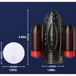 Male Masturbator Penis Vibrator With 10 Vibration Modes, Men Penis Sleeve Glans Vibrator, Male Masturbation Toys Adult Sex Toy For Man - Transparent