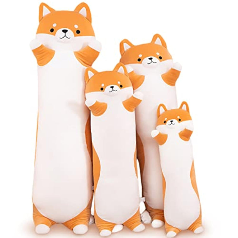Stuffed Animal Shiba Inu Plush Toy, 90 Cm / 35.4 Inch Soft Long Akita Body Pillow Corgi Kawaii Plush Dog Soft Pillow Gifts For Boys Girls