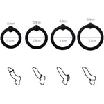 7Pcs Sex Toy Silicone Cock Ring Set Adjustable For Men Penis Ring Stronger Toys Delayed Enjoyment, Black