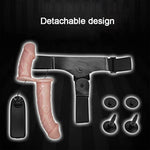 Realistic Two-Headed Vibrating Dildo Penetrator for Women and Lesbians