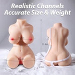 Sex Doll Stroker 3 In 1 Adult Sex Toys With Realistic Boobs Vagina And Anal 5.5Lb Torso Male Masturbator With Realistic Body Skin Texture, Soft Butt Pocket Pussy Men Masturbation Sex Toys For Men