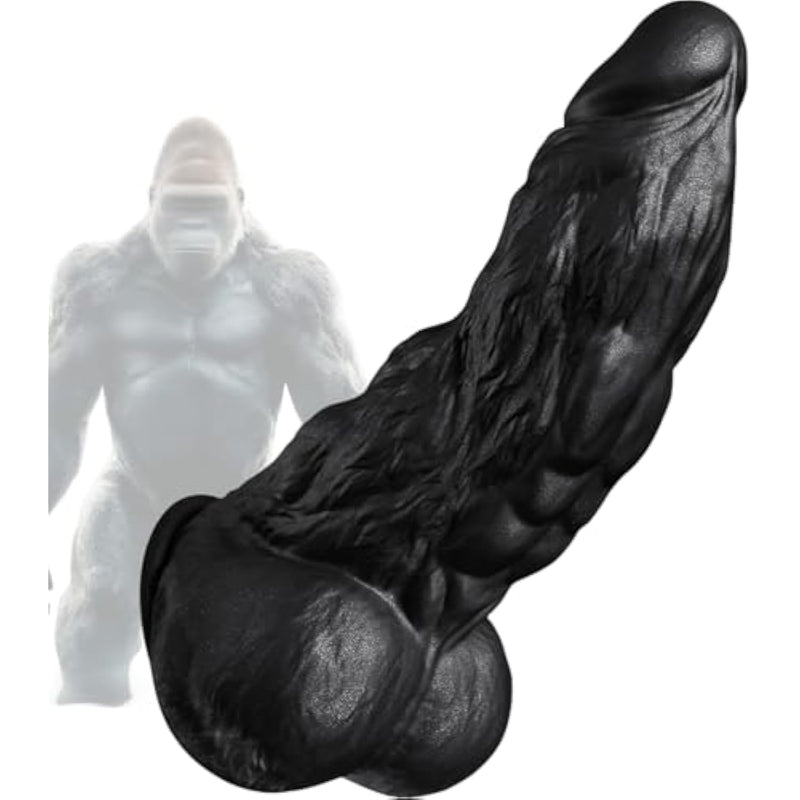 8 Inch Huge Thick Black Dildo, 2.5'' Diameter Girthy Bbc Dildos With Strong Suction Cup, Realistic Animal Silicone Anal Dildo Fake Penis Adult Sex Toys For Gay Men Female Masturbation
