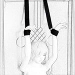 Over The Door Restraints Hanging Sex Wrist Cuffs For Bondage Restraints, Bondage Cuffs For Sm Games, Women And Men Sex Toys Bondage Handcuffs Sm Cuffs (Black-1)