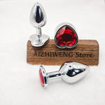 Metal Anal Plug Set, 3Pcs - Sex Toys For Adults, Premium Adult Toys, Durable Anal Toys For Beginners To Advanced Users (Red)