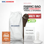 Doc Johnson Signature Series - Mr. Marcus' - 9 Inch Realistic FIRMSKYN Dildo with Removable Vac-U-Lock Suction Cup - F-Machine & Harness Compatible Base - for Adults Only, Chocolate