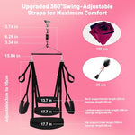 Sex Swing for Couples with Blindfold and Spanking Paddle – Adjustable Ceiling-Mounted Swing Set with Padded Straps for Intimate Play, Roleplay, and Full-Body Sensory Stimulation