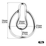 Stainless Steel Male Chastity Device with Belt and Clip for Exercising a Man's Penis