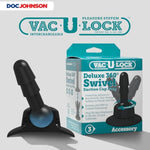 Deluxe 360 Degree Swivel Suction Cup Plug by Doc Johnson - Black