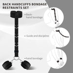 Bdsm Sex Bondage Neck To Wrist Restraints Kit, Sex Toys For Couples Adjustable Behind Back Handcuffs Bondage Restraints Set With Blindfold And Nipple Toy, Sex Toys For Women Man Beginner