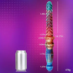 Large Real Dildo Liquid Silicone Double Ended Dildo & 9.64 Inch G-Spot Stimulation Dildos Tpe Cucumber Dildo With Textured Pellets