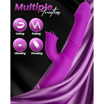 Thrusting Dildo Vibrator – 10 Modes & 3 Thrusting Patterns With Licking Tongue