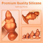 5.35" Knight'S Helmet Anal Plug Knot Butt Plug Anal Toys Adult Sex Toys Anal Trainer, Silicone Dildo Prostate Massager Knotted Dildo, Adult Sex Toys & Games For Women Men Couples, Golden