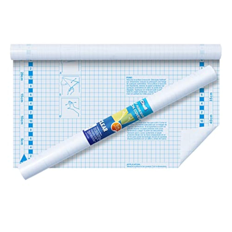 Clear Adhesive Contact Paper, 17.5 Inch x 5 FT for Book Covers & Crafts