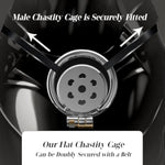 Stainless Steel Chastity Cage With Heart-Shaped Ventilation Holes Design, Flat Male Cock Cage Adult Sex Toy, Light And Durable, Chastity Cock Suitable For Men And Couples To Use (45Mm)