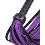 Premium Purple Leather Flogger For Couples – Deluxe Bdsm Whip For Sensual Play, Erotic Exploration & Fetish Adventures – Adjustable Sensation Control Accessory