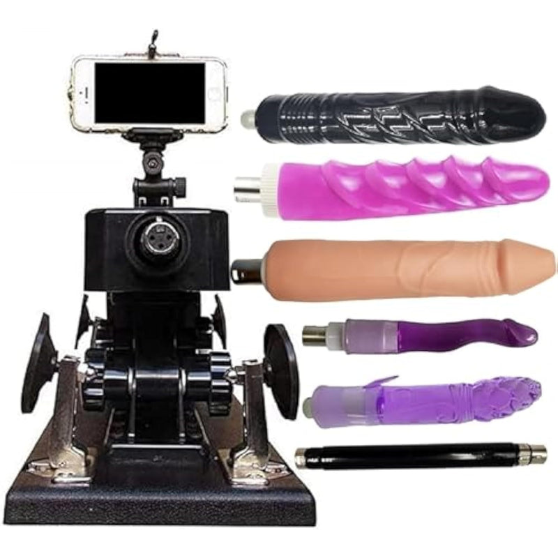Sex Machine Thrusting Machine 3 Xlr Connector Automatic Telescopic Dildos Adult Sex Toys With Phone Holder Speed Angle Adjustable For Couples And Solo Play Powerful Push Through