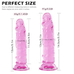 5.7 Inch Realistic Anal Dildo With Powerful Suction Cup, Small Anal Plug Dildos For Beginner, G Spot Stimulation & Anal Training, Butt Plug Toys For Women & Men, Anal Trainer Sex Games (Pink)