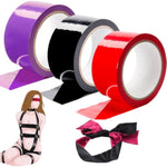 Bondage Sex Tape Set Bdsm Sex Toys, 3 Pack Black Purple & Red Bondage Tape With Blindfold Bondage Restraints Sex Things For Couples Kinky Bdsm Toys Reusable Sex Rope Sex Straps Adult Couples Sex Toys
