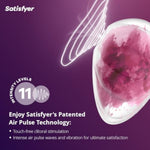 Air Pulse Suction Clitoral Stimulation Vibrator for Women - Cloud Dancer Adult Toy with 11 Pressure Wave Patterns and 12 Vibration Programs