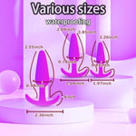 3Pcs Silicone Anal Plug Beads Kit Trainer Set Beginners To Advanced Player For Comfortable Long-Term Wear Training Set Silicone Butt Plug For Men Women Couples Relaxing (Purple) Fba