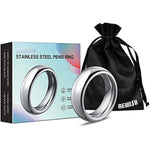 Heavy Duty Stainless Steel Penis Cock Ring Scrotum C-Ring Harder Stronger Erection Penis Enhancer Delay Ejaculation (M)