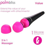 Palmbliss Silicone Attachment Head, Dual Stimulation For Internal And External Pleasure, Compatible With Massagers, Soft Touch Silicone