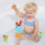 Toddler Baby Bath Magnetic Fishing Game Toy With Water Effects (Ages 2+) Includes 3 Moving Fish, Worm & Fishing Pole (4Pc) Floating Fish Playset For Bath Time Or Pool (Mold Free)