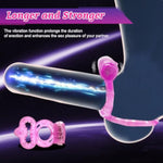 Vibrating Cock Ring For Men Delay Ejaculation, Disposable Penis Ring Vibrator Male Erection Enhancing Rings Trainer, Testicle Clitoral Stimulator Sex Toys For Couples Pleasure, 2 Packs