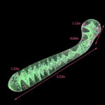 Luminous Crystal Glass Dildo Anal Butt Plug Wand Adult Sex Toy, Curved Design Dildo Anal Plugs G-Spot Stimulator Waterproof Smooth Adult Sex Products For Men And Women Couples