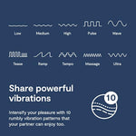 Sync Lite Coral C-Shaped Couples Vibrator & Pivot Vibrating Cock Ring - App Controlled Couples Sex Toys Bundle