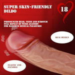 Thrusting Dildo Vibrator Sex Toys Realistic Dildo for Anal and G Spot, Remote Controlled Dildo, Suction Cup, Waterproof, Heating Mode,10 Vibration Settings, 8 Thrusting Modes, for Women Couple