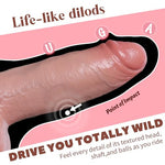Realistic Dildo,Thick Soft Silicone Penis Feel Like Real Skin, Strong Suction Cup for Hands-Free and G-spot Anal Play, Body-Safe Material Adult Sex Toys for Women and Men.